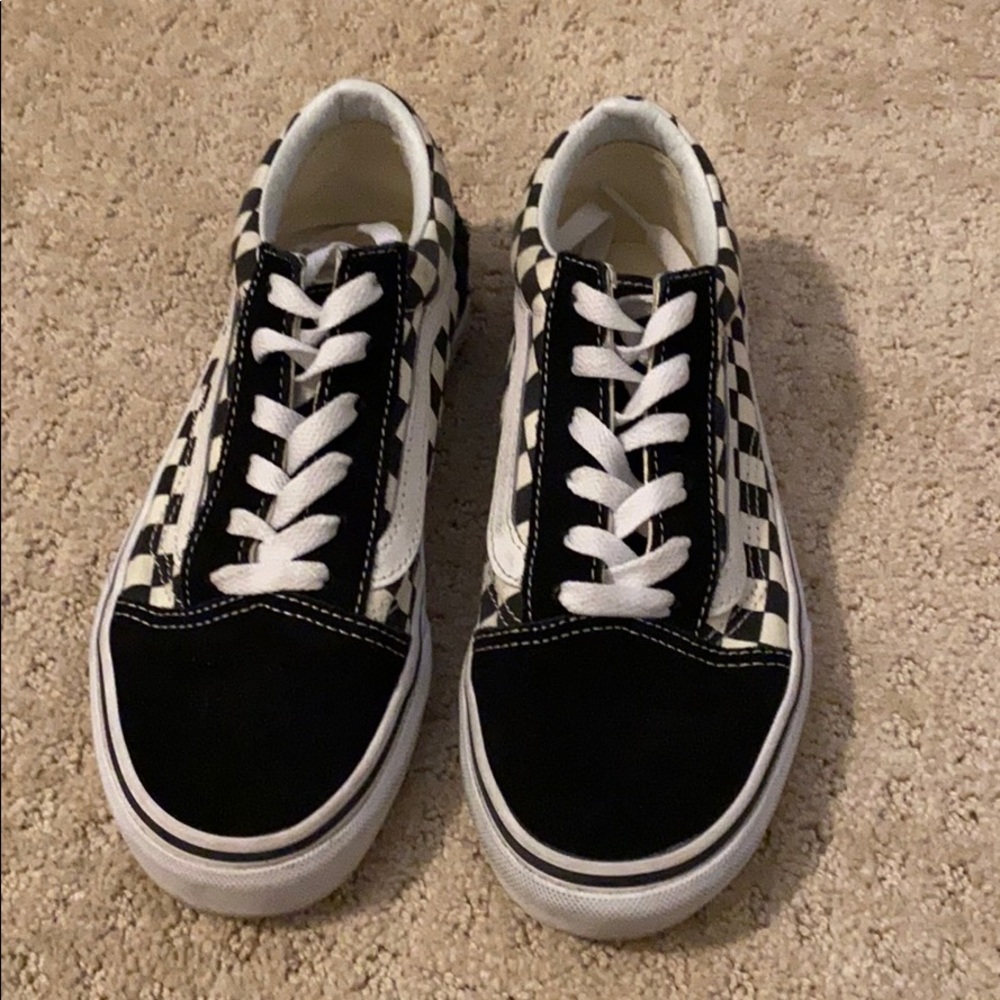 Checkerboard old skool vans